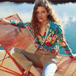 J.Crew Classic popover shirt in Ratti® Bahama floral print Size 8 / M